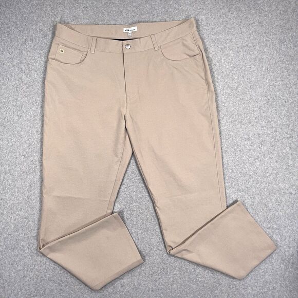 Peter Millar Other - Peter Millar EB66 Pants Mens 38 x 30 Beige Performance Five Pocket Chino Golf